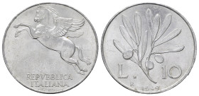 Repubblica Italiana. 10 lire 1949 Ulivo. qFDC