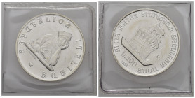 Repubblica Italiana. 100 lire 1988 "Università di Bologna". Ag. FDC