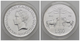 Repubblica Italiana. 500 lire 1981 "Virgilio". Ag. FDC