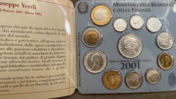 REPUBBLICA ITALIANA. Serie Divisionale 2001 "Verdi". FDC