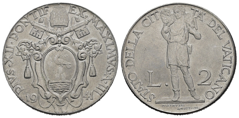 VATICANO. Pio XII. 1 Lira 1941. qFDC