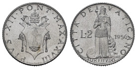Vaticano. Pio XII (1939-1958). 2 lire 1956. Al. FDC