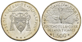 VATICANO. Sede Vacante 1978. 500 lire 1978. Ag. FDC