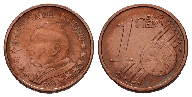Vaticano. Giovanni Paolo II. Monetazione in Euro. 1 centesimo 2002. FDC