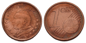 Vaticano. Giovanni Paolo II. Monetazione in Euro. 1 centesimo 2002. FDC