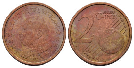 Vaticano. Giovanni Paolo II. Monetazione in Euro. 2 centesimi 2002. FDC