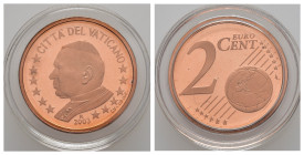 Vaticano. Giovanni Paolo II. Monetazione in Euro. 2003. 2 centesimi. Proof