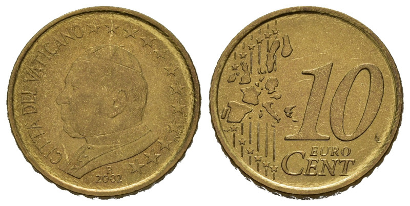 Vaticano. Giovanni Paolo II. Monetazione in Euro. 10 centesimi 2002. FDC