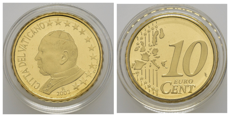 Vaticano. Giovanni Paolo II. Monetazione in Euro. 2003. 10 centesimi. Proof