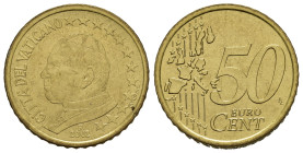 Vaticano. Giovanni Paolo II. Monetazione in Euro. 50 centesimi 2002. FDC