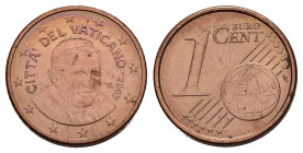 Vaticano. Monetazione in Euro. Benedetto XVI. 1 cent 2009. FDC