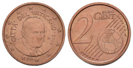 Vaticano. Monetazione in Euro. Benedetto XVI. 2 cent 2009. FDC