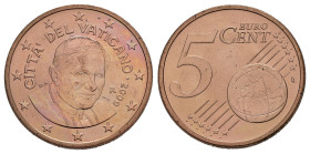 Vaticano. Monetazione in Euro. Benedetto XVI. 5 cent 2009. FDC