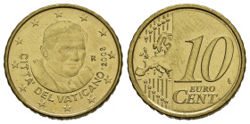 Vaticano. Monetazione in Euro. Benedetto XVI. 10 cent 2008. FDC
