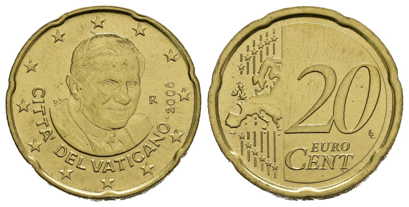 Vaticano. Monetazione in Euro. Benedetto XVI. 20 cent 2008. FDC