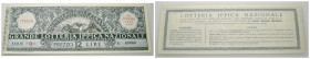 Ventennio Fascista. Biglietto da Lire 12. Grande Lotteria Ippica Nazionale - Manifestazione per l'anno 1935 XIII in Merano