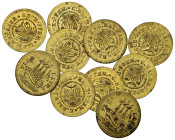 Gettoni. Rechenpfennig gettoni da conto. Lotto di 10 pezzi