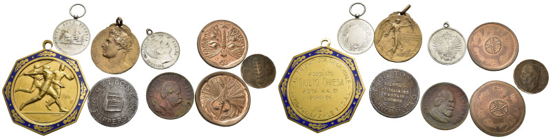 MEDAGLIE ITALIANE. Lotto composto da medaglie, moneta e gettone. Medaglia di Umb...