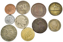 Monete mondiali. Lotto di 10 monete