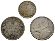 Monete mondiali. Lotto di 3 monete. Ag.