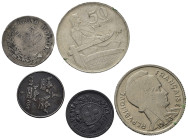 Monete Mondiali. Lotto di 5 monete
