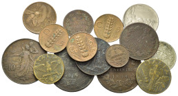 Regno d'Italia. Lotto di 15 monete. MB-BB