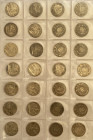 REGNO D'ITALIA. Lotto di 24 monete da 1 lira (Vittorio Emanuele II, Vittorio Emanuele III). Ag. MB-BB