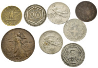Regno d'Italia. Lotto di 8 monete