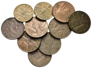 REGNO D'ITALIA. Vittorio Emanuele III. Lotto di 10 monete. Cu. Tutte in alta conservazione