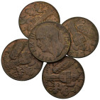 Regno d'Italia. Vittorio Emanuele III. Lotto di 5 monete da 10 centesimi Impero 1943 in alta conservazione