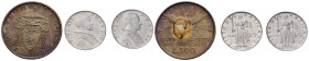 Vaticano. Lotto di 3 monete inclusa 500 lire 1958 Ag Citta (senza accento)