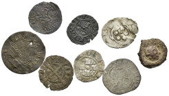 Zecche Italiane. Lotto di 6 monete da catalogare + 1 sigillo + 1 rechenpfennig. MB