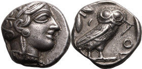 Ancient Greece: Attica, Athens circa 440-404 BC Silver Tetradrachm About Extremely Fine; beautifully toned