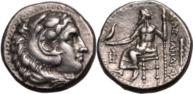 Ancient Greece: Kingdom of Macedon Alexander III 'the Great' circa 324-323 BC Silver Drachm Good Extremely Fine; attractively toned and well-detailed