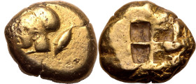 Ancient Greece: Mysia, Kyzikos circa 550-450 BC Electrum Stater Good Very Fine; obv. struck off-centre