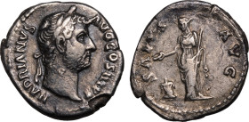 Roman Empire Hadrian AD 137-138 Silver Denarius Very Fine; underlying lustre