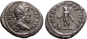 Roman Empire Septimius Severus AD 204 Silver Denarius Very Fine; deep old cabinet tone