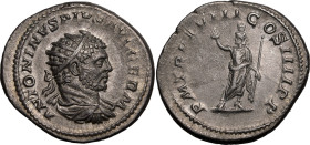 Roman Empire Caracalla AD 215 Silver Antoninianus About Extremely Fine; an attractive specimen