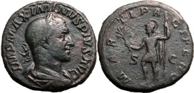 Roman Empire Maximinus I AD 235-236 Bronze Sestertius Very Fine; cleaning marks