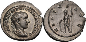 Roman Empire Gordian III AD 240 Silver Antoninianus Good Extremely Fine; a splendid example, boasting an attractive light cabinet tone and iridescent ...