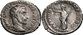 Roman Empire Philip I AD 244-246 Silver Antoninianus About Good Very Fine; nicely toned