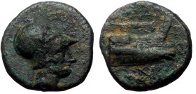 Kings of Macedon, Demetrios I Poliorketes (306-283 BC) Æ half unit (Bronze, 4.20g, 17mm) Uncertain mint in Asia Minor.
Obv: Head of Demetrios(?) righ...