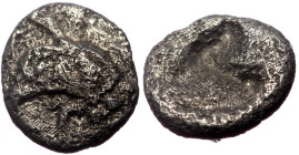 Ionia, Phokaia AR Hemiobol (Silver, 0.31 g 6mm) ca 521-478 BC.
Obv: Head of griffin left.
Rev: Quadripartite incuse square.
Ref: Cf. SNG Kayhan 514-6 ...