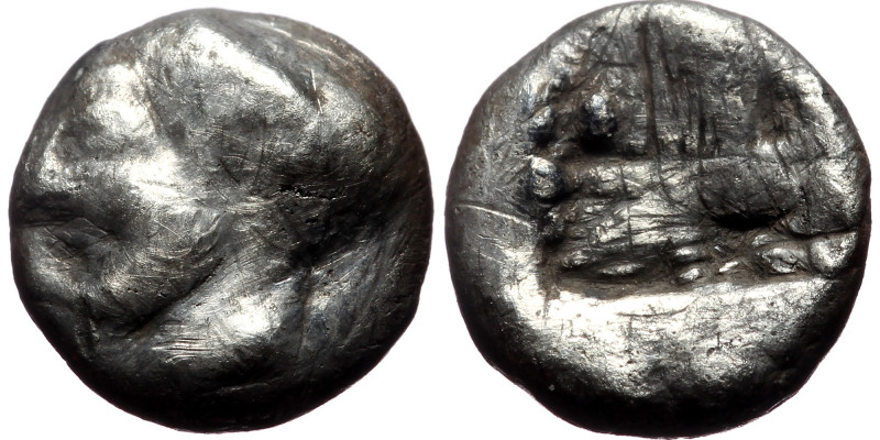 Ionia, Phokaia AR Diobol, (Silver, 0.87 g 9mm) ca 521-478 BC.
Obv: Archaic femal...