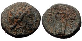 Kings of Bithynia, Prousias I Cholos, AE (Bronze, 5.08 g 19mm), ca 230-182 BC. Nikomedeia.
Obv: Laureate head of Apollo right.
Rev: ΒΑΣΙΛΕΩΣ / ΠΡΟΥΣΙΟ...