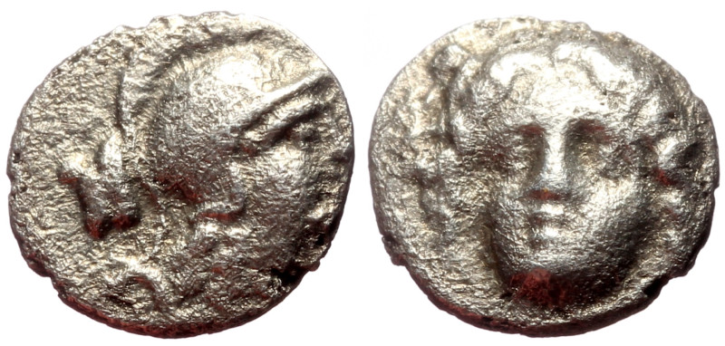 Pisidia, Selge AR Obol (Silver, 0.80g, 10mm) ca 4th century BC.
Obv: Head of gor...