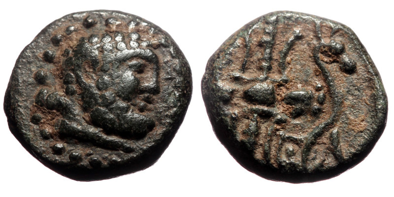 Pisidia, Selge (ca 2nd-1st Century BC) AE (Bronze, 2,77g, 13mm) 
Obv: Laureate h...