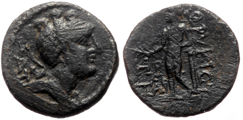 Cilicia, Korykos AE (Bronze, 2.94g, 15mm) ca 100-0 BC 
Obv: Draped bust of Artem...