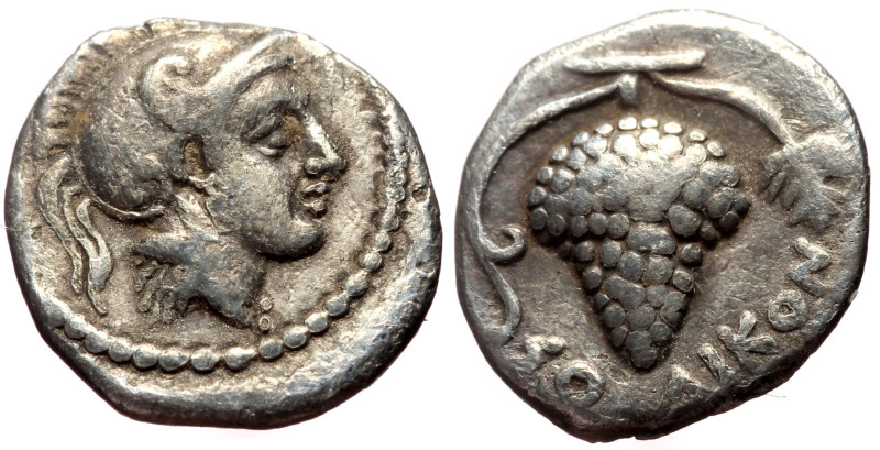*Scarce*
Cilicia, Soloi AR (Obol, 0.72g, 10mm) 350-330 BC. 
Obv: Bust of Athena ...