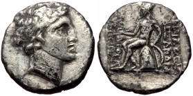 Seleukid Kings of Syria, Alexander I Balas (150-145 BC) AR Drachm (Silver, 3.42g, 17mm) Ekbatana 
Obv: Diademed head right 
Rev: BAΣILEΩΣ ALEXANDROY Θ...